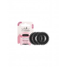 Набор из трех резинок-браслетов для волос в картонной упаковке Invisibobble Original Hair Spiral True Black