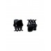 Набор из двух мини-крабов для волос Janeke Hair Claw Clips Black