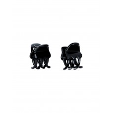 Набор из двух мини-крабов для волос Janeke Hair Claw Clips Black Набор из двух мини-крабов для волос Janeke Hair Claw Clips Black